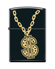 Load image into Gallery viewer, Zippo Lighter- Personalized Engrave Bling Dollar Sign Hip Hop Black Matte #Z5448