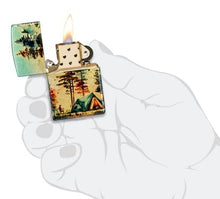 Load image into Gallery viewer, Zippo Lighter - Custom Engraved with Your Message for Off The Grid Design 540 Tumbled Brass Pocket Lighter 46263