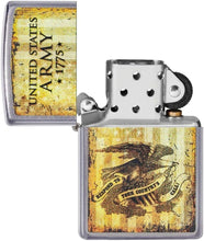 Load image into Gallery viewer, Zippo U.S. Army 1775 Street Chrome Pocket Lighter