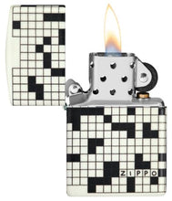 Load image into Gallery viewer, Zippo Lighter - Custom Engraved with Your Message for Crossword Design 540 Color Glow in The Dark Pocket Lighter 46285