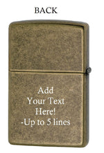 Load image into Gallery viewer, Zippo Lighter - Customized Message on Floral Skull Street Brass Pocket 46577