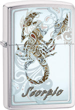 Load image into Gallery viewer, Zippo Lighter - Horoscope Zodiac Signs (Scorpio)