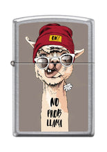 Load image into Gallery viewer, Zippo Lighter - Personalized Custom Message Engraved on Backside for Special Designs Windproof Lighter (No Prob Lama Z5249)
