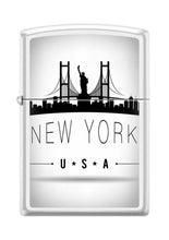 Load image into Gallery viewer, Zippo Lighter- Personalized Engrave for New York City Silhouette White #Z5067