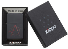 Load image into Gallery viewer, Zippo Lighter - Personalized Customize Message Engrave on Backside for Anarchy Design (Black Matte) 20842