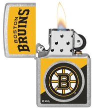 Load image into Gallery viewer, Zippo Lighter - Custom Engraved with Your Message for NHL Boston Bruins 2024 Street Chrome Pocket Lighter 46182