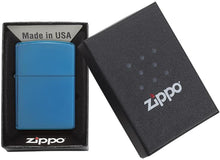 Load image into Gallery viewer, Zippo Lighter - Personalized Message Engraved on Backside Unique Classic High Polish Blue Windproof Lighter 20446
