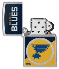 Load image into Gallery viewer, Zippo Lighter - Custom Engraved with Your Message for NHL St. Louis Blues 2024 Street Chrome Pocket Lighter 46206