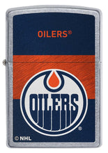 Load image into Gallery viewer, Zippo Lighter - Personalized Customize Message Engrave on Backside for Edmonton Oilers NHL Team 48039