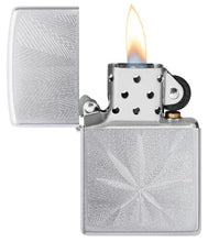 Load image into Gallery viewer, Zippo Lighter - Custom Engraved with Your Message - Engraved Weed Leaf - Satin Chrome 46256