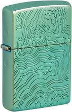 Load image into Gallery viewer, Zippo Lighter - Customized Message on Topography Map, Armor Deep Carved 48917