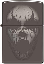 Load image into Gallery viewer, Zippo Screaming Monster Design Black Ice Pocket Lighter