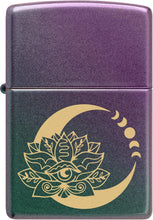 Load image into Gallery viewer, Zippo Lotus Moon Design Iridescent Pocket Lighter