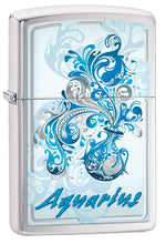 Load image into Gallery viewer, Zippo Lighter - Horoscope Zodiac Signs (Aquarius)