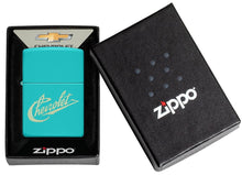 Load image into Gallery viewer, Zippo Lighter- Personalized Engrave for Chevy Chevrolet Flat Turquoise #48399