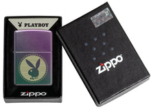 Load image into Gallery viewer, Zippo Lighter - Personalized Customize Message Engrave on Backside for Playboy Bunny (Iridescent 48380)