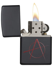 Load image into Gallery viewer, Zippo Lighter - Personalized Customize Message Engrave on Backside for Anarchy Design (Black Matte) 20842