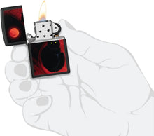 Load image into Gallery viewer, Zippo Black Cat Design Black Matte Pocket Lighter