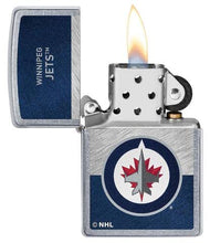 Load image into Gallery viewer, Zippo Lighter - Personalized Customize Message Engrave on Backside for Winnipeg Jets NHL Team 48059
