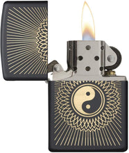 Load image into Gallery viewer, Zippo Yin Yang 2 Black Matte Pocket Lighter