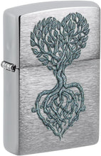 Load image into Gallery viewer, Zippo Lighter - Customize Message on Rooted in Love Brushed Chrome Pocket 46232