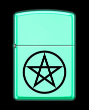 Load image into Gallery viewer, Zippo Lighter-Wicca Pentacle Design Glow in The Dark Matte Windproof Lighter #Z5512