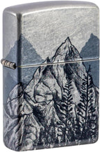 Load image into Gallery viewer, Zippo - Customized Message on Mountain Sketch 540 Tumbled Chrome Pocket 46280
