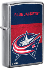 Load image into Gallery viewer, Zippo 2021 NHL Columbus Blue Jackets Street Chrome Pocket Lighter