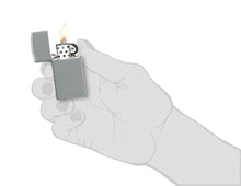 Load image into Gallery viewer, Zippo Lighter - Personalized Customize Message Engrave on Slim Size Windproof Lighter (Flat Grey #49527)