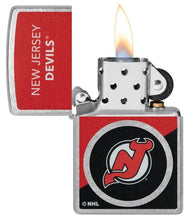Load image into Gallery viewer, Zippo Lighter - Custom Engraved with Your Message for NHL New Jersey Devils 2024 Street Chrome Pocket Lighter 46198
