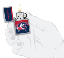 Load image into Gallery viewer, Zippo Lighter - Personalized Customize Message Engrave on Backside for Columbus Blue Jackets NHL Team 48036