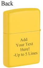 Load image into Gallery viewer, Zippo Lighter- Personalized Custom Message Engraved on Scrapbook Bird Design Sunflower Pocket Lighter 46580
