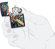 Load image into Gallery viewer, Zippo unisex-adult Hero Lighters, Norman Rockwell To Make Men Free Navy Matte
