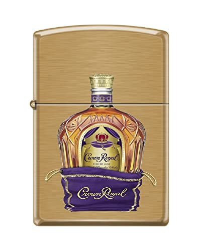 Zippo Lighter- Personalized Message for Crown Royal Purple Bag Bottle #Z5349