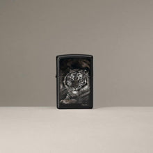 Load image into Gallery viewer, Zippo Lighter- Personalized Message Engrave Lion Design Black Matte #49763
