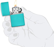 Load image into Gallery viewer, Zippo Flat Turquoise Pocket Lighter
