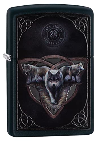 Zippo Lighter- Personalized Engrave Wolf Wolves Wolves Triquetra #Z5176