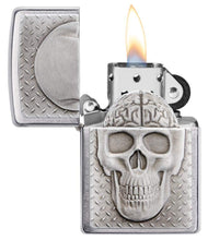 Load image into Gallery viewer, Zippo Lighter - Personalized Custom Message Engraved on Back for Skull with Brain Surprise Windproof Zippo Lighter #29818
