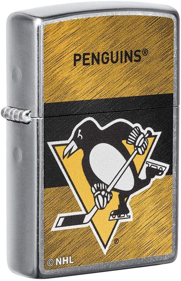 Zippo 2021 NHL Pittsburgh-Penguins Street Chrome Pocket Lighter