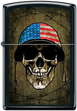 Load image into Gallery viewer, Zippo Lighter- Personalized Engrave for Skull with Helmet Soldier #Z5050
