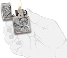 Load image into Gallery viewer, Zippo Lighter- Personalized Engrave Patriotic Eagle with Stars #20895
