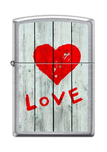 Load image into Gallery viewer, Zippo Lighter- Personalized Engrave for Love On Wooden Wall Street Chrome Z5040

