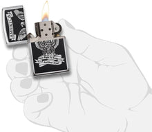 Load image into Gallery viewer, Zippo Lighter- Personalized Americana Eagle USA Flag Black/White Eagle 28290
