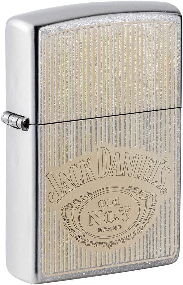 Zippo Jack Daniel's Logo Street Chrome Pocket Lighter