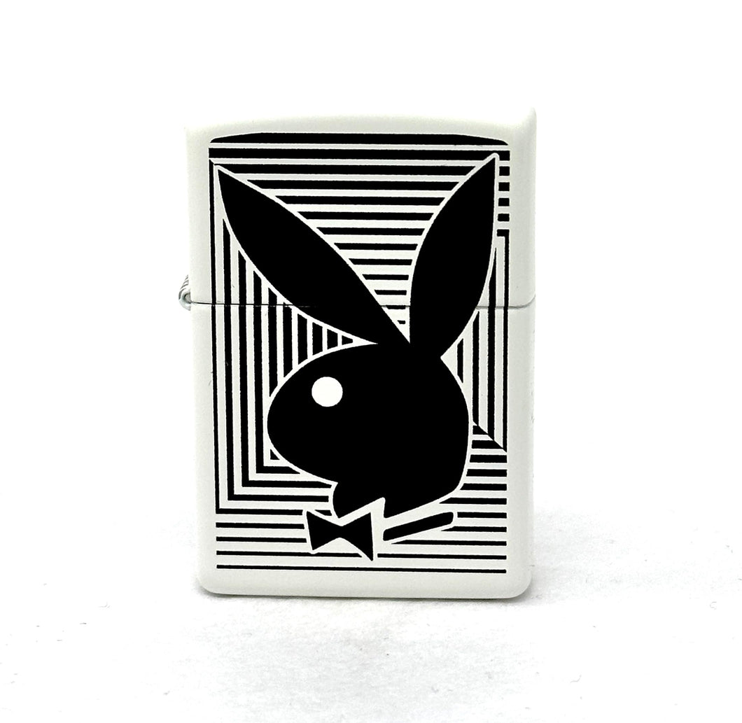Zippo Lighter - Personalized Customize Message Engrave on Backside for Playboy Bunny (Playboy Bunny Lines Z5560)