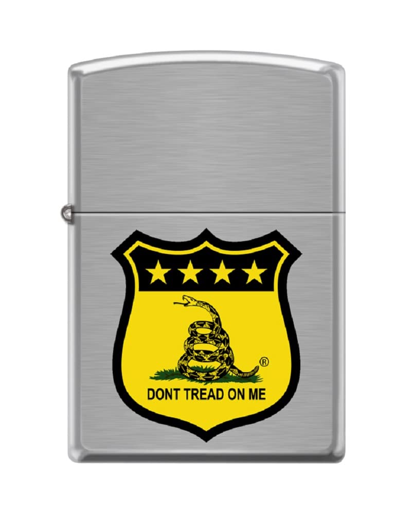 Zippo Lighter- Personalized for Don't Tread On Me Flags Shields Stars #Z5342
