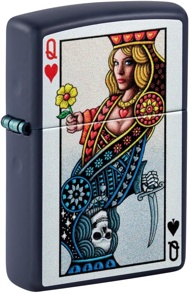 Zippo Lighter- Personalized Ace of Spades Card Game Queen of Hearts 48723