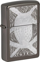 Load image into Gallery viewer, Zippo John Smith Gumbula Owl Design Black Ice Pocket Lighter
