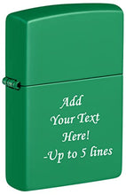 Load image into Gallery viewer, Zippo Lighter- Personalized Engrave Unique Colored Grass Green Matte 48629
