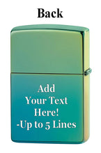 Load image into Gallery viewer, Zippo - Customized Message Mystical Frog and Mushrooms - High Polish Green 48973
